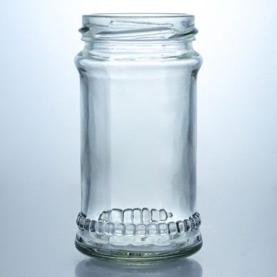 Contenant alimentaire Couvercle métallique Bouteilles de miel en verre transparent pour le stockage de confiture de miel sur mesure