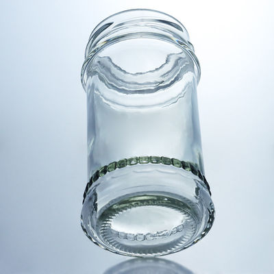 Contenant alimentaire Couvercle métallique Bouteilles de miel en verre transparent pour le stockage de confiture de miel sur mesure