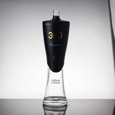 Bouteille en verre de vodka en forme de femme unique avec décal et choix de capacité