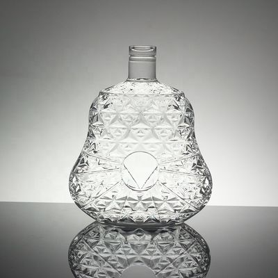 Logo imprimé Bouteille en verre Vodka Whisky avec haut à vis et forme de grenade