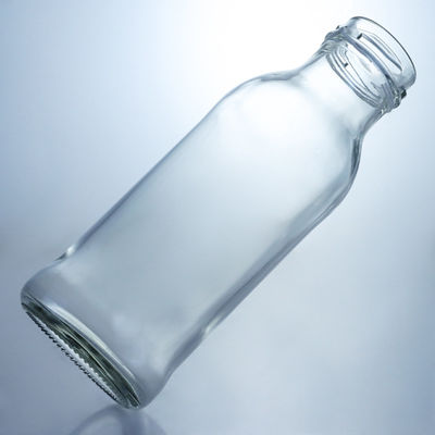 Matériau du corps Bouteille de café au jus de verre avec couvercle à vis Bouteille de lait claire 250 ml 500 ml