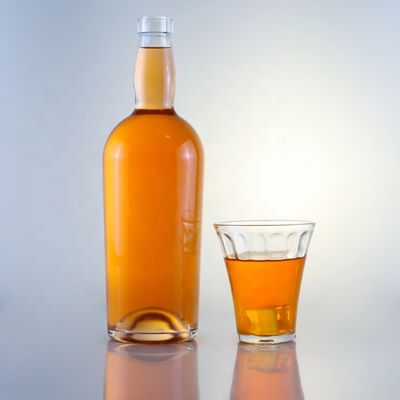 Collier en verre 750 ml 700 ml Bouteille ronde pour la vente de boissons