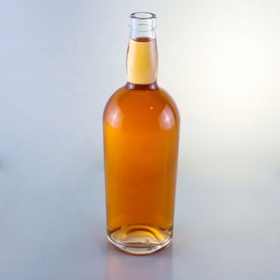 Collier en verre 750 ml 700 ml Bouteille ronde pour la vente de boissons