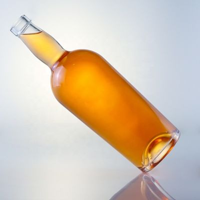 Collier en verre 750 ml 700 ml Bouteille ronde pour la vente de boissons