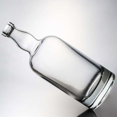 Bouteille en verre de flint de 500 ml, 700 ml et 1000 ml, en forme ronde, avec liège pour les autres boissons