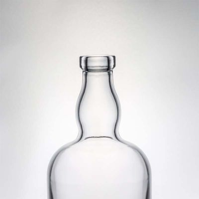 Bouteille en verre de flint de 500 ml, 700 ml et 1000 ml, en forme ronde, avec liège pour les autres boissons