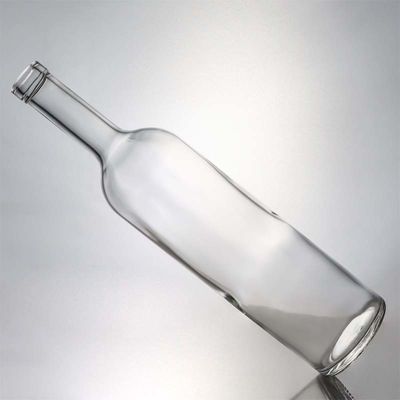 750 ml bouteille en verre à col long clair pour whisky champagne brandy et liqueur boissons industrielles