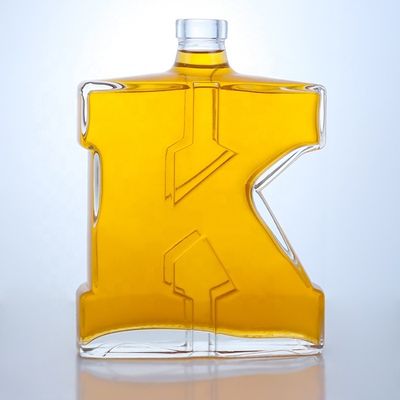 Autres boissons 500 ml '700 ml 750 ml Bouteille en verre pour tequila Gin Rum Whiskey Vodka