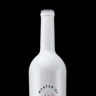 Bouteille personnalisée 750 ml de peinture blanche à la pulvérisation Whisky Vodka Bouteille de verre vide avec liège