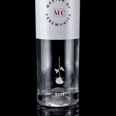 Bouteille personnalisée 750 ml de peinture blanche à la pulvérisation Whisky Vodka Bouteille de verre vide avec liège