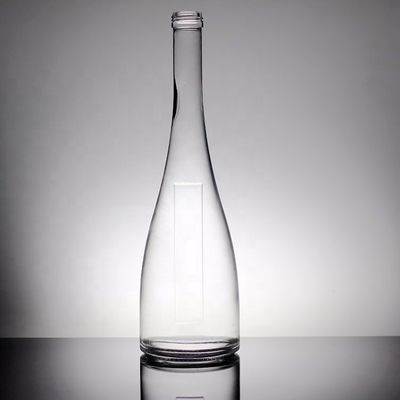 Bouteille en verre d'eau minérale transparente ronde de 700 ml et 350 ml personnalisée pour boissons industrielles
