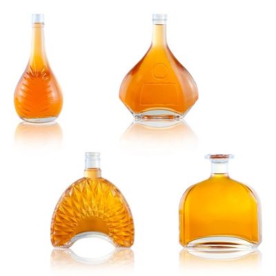 Bouteilles en verre de champagne de 1L avec sérigraphie décale et scellés en liège option personnalisée