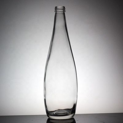 Bouteille d'eau en verre de 500 ml pour boissons douces avec conception transparente et couvercle à vis