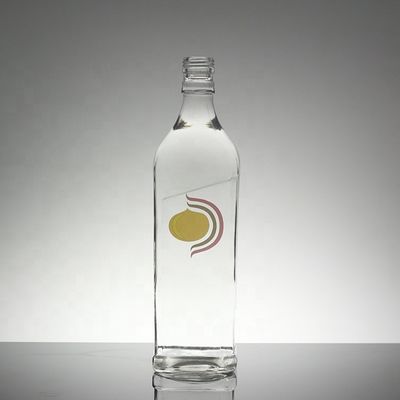 Bouteille d'eau en verre de 500 ml pour boissons douces avec conception transparente et couvercle à vis