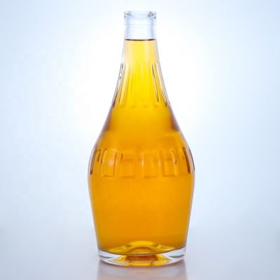 Corps en verre 500 ml 700 ml 750 ml Vodka scellée Tequila Bouteille de whisky avec couvercle en liège