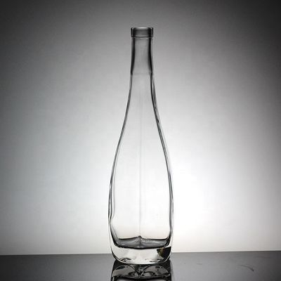 Bouteille à capuche à vis en verre transparent sur mesure pour jus ou boissons gazeuses 330ml 500ml 750ml