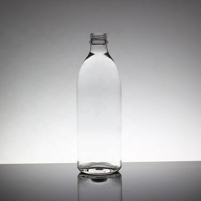 Bouteille à capuche à vis en verre transparent sur mesure pour jus ou boissons gazeuses 330ml 500ml 750ml