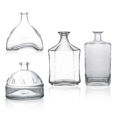 Fin de collier en verre 500 ml 700 ml 750 ml 780 ml Gin Rum Whisky Tequila Bouteille à spiritueux pour liège