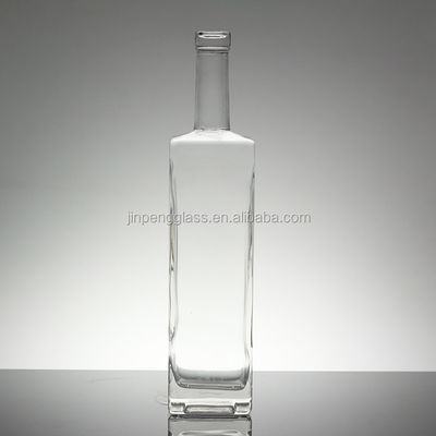 Flint Acid Etch Bouteilles en verre de forme unique pour le rhum Liquor Brandy Whisky Vodka Tequila