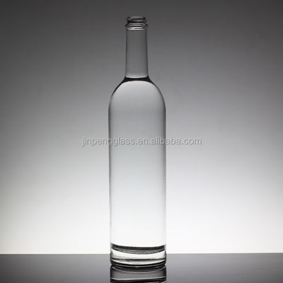 Flint Acid Etch Bouteilles en verre de forme unique pour le rhum Liquor Brandy Whisky Vodka Tequila
