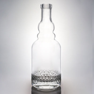 500 ml 700 ml 750 ml 1000 ml Bouteille de vin blanc en verre vide à col long avec une grande durabilité