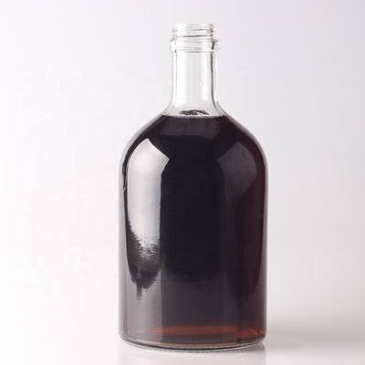 Bouteille de verre ronde personnalisée 500 ml 750 ml avec bouchon de liège et logo personnalisé