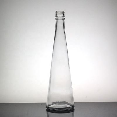 Bouteille de boisson mince de verre transparent pour le col long