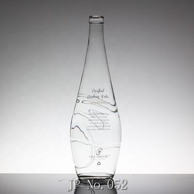 Bouteille de boisson mince de verre transparent pour le col long