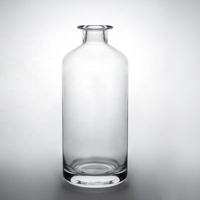 Bouteille en verre Whisky Bouteille en verre Vodka Gin Bouteille de rhum avec liège 375ml 500ml 700ml 750ml 1000ml