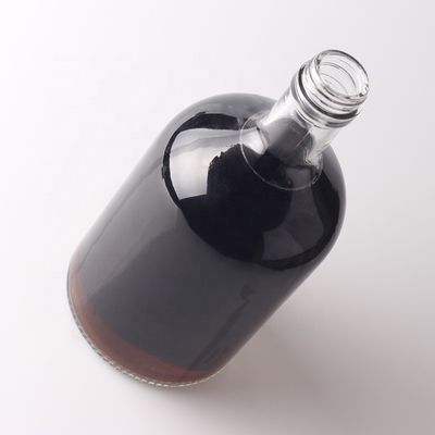 Bouteille de verre ronde personnalisée 500 ml 750 ml avec bouchon de liège et logo personnalisé