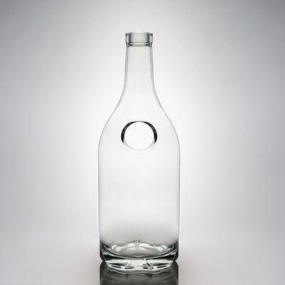 Bouteille de verre à rayures uniques pour vodka gin whisky rhum vin bouchon 500 ml 700 ml 750 ml