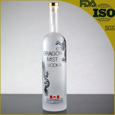 Whisky Vodka Matériau en verre 700 ml Bouteille de 1000 ml avec couvercle métallique et de qualité supérieure