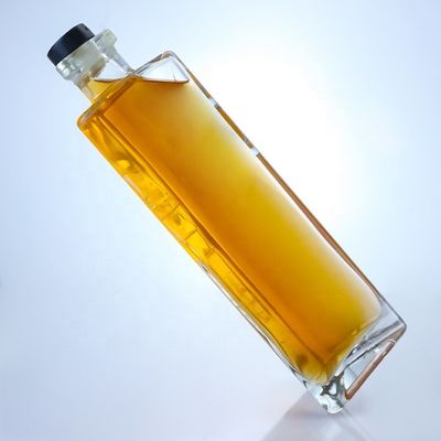 Matériau du collier verre vide 750 ml bouteille de vin en verre avec finition en liège