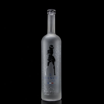 Collier en verre 750 ml bouteille de vodka à l' écorce acide avec couleur claire ou personnalisée dans le haze