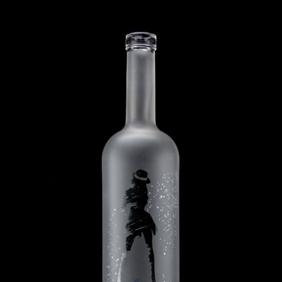 Collier en verre 750 ml bouteille de vodka à l' écorce acide avec couleur claire ou personnalisée dans le haze