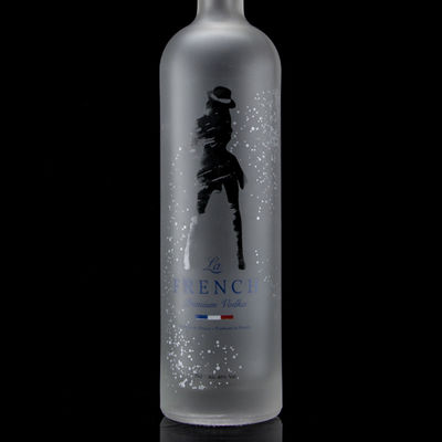 Collier en verre 750 ml bouteille de vodka à l' écorce acide avec couleur claire ou personnalisée dans le haze