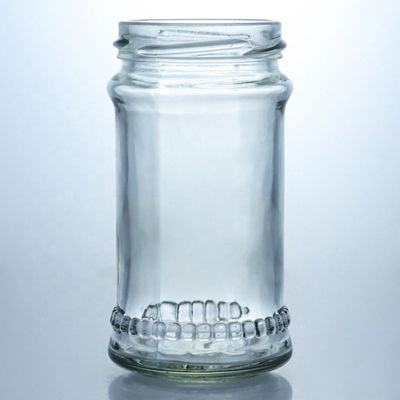 Conception unique 100 ml 300 ml 500 ml pot en verre de miel de pays avec couvercle Produits en verre transparent