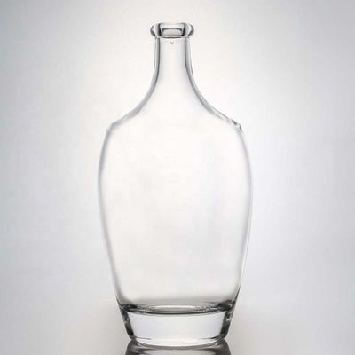 Bouteille de flint rond vide 375ml 500ml 750ml 1000ml Liquor Vodka Tequila Whisky avec bouchon à vis