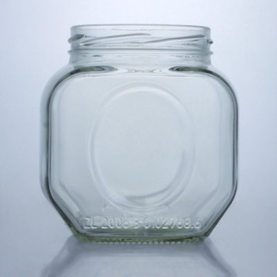 600 ml de bocal en verre pour le miel sauce au piment Couvercle en aluminium pratique et élégant