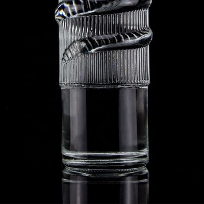 Logo personnalisé Bouteille de verre à dessin de serpent émoussé 750 ml pour bouteille de vodka