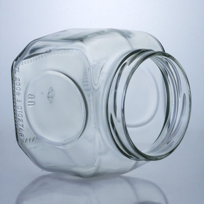 600 ml de bocal en verre pour le miel sauce au piment Couvercle en aluminium pratique et élégant