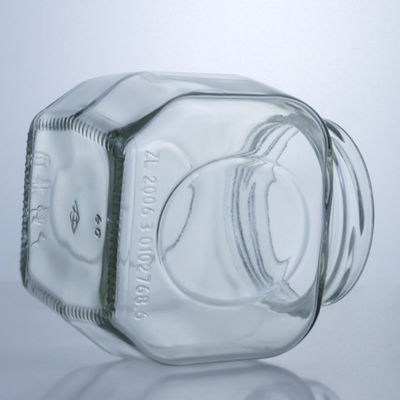 600 ml de bocal en verre pour le miel sauce au piment Couvercle en aluminium pratique et élégant