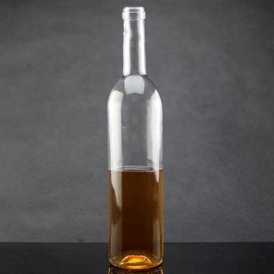 Matériau du collier verre 700 ml 750 ml bouteille de vin à la mode pour les boissons alcoolisées