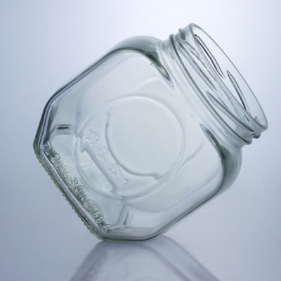 600 ml de bocal en verre pour le miel sauce au piment Couvercle en aluminium pratique et élégant