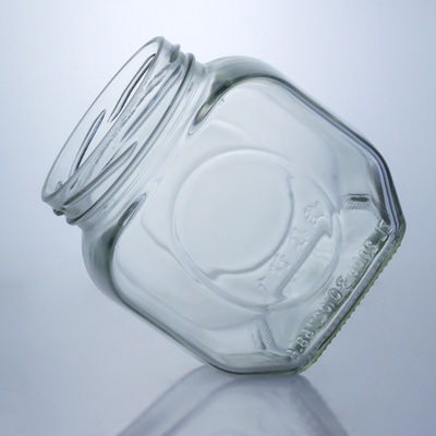 600 ml de bocal en verre pour le miel sauce au piment Couvercle en aluminium pratique et élégant