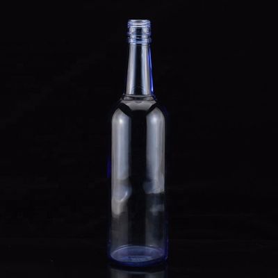 750 ml bouteille de verre colorée avec collier en or et finition pour la vodka