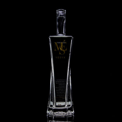 Bouteille de vodka et de liqueur de design exquis Bouteille de verre de 750 ml avec liège