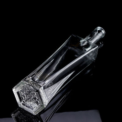 Bouteille de vodka et de liqueur de design exquis Bouteille de verre de 750 ml avec liège