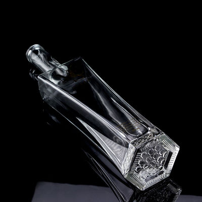 Bouteille de vodka et de liqueur de design exquis Bouteille de verre de 750 ml avec liège