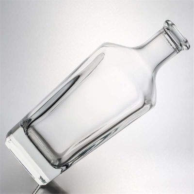 Bouteille en verre carré unique pour le whisky, la vodka, la tequila, le gin, le rhum, le liège inclus